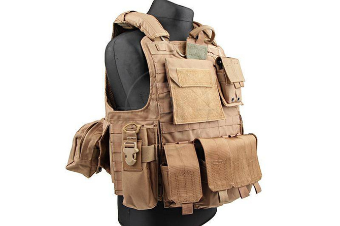 Kamizelka typu CIRAS Maritime z kompletem ładownic - coyote brown