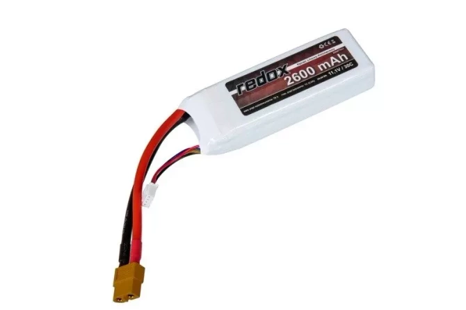 Redox LiPo 2600mAh 11.1V 30C battery XT60