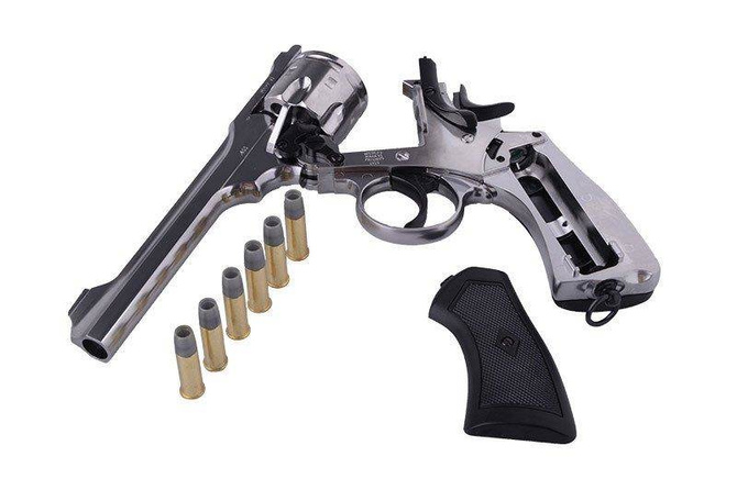 Replika rewolweru Webley MKVI .455 - srebrna