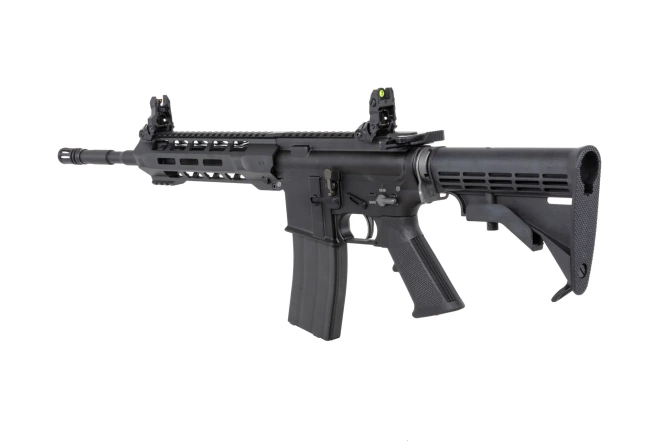 airsoft SRC DUAL POWER SR4 ZAROS GBB carbine with green gas magazine