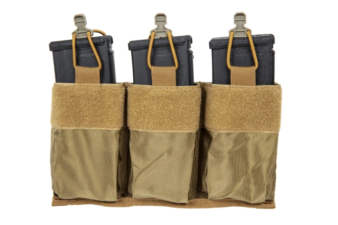 Triple tactical insert for 7.62 mm magazines Wosport Coyote Brown