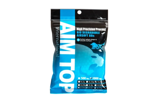 BBs biodegradable 0.25g AIM TOP Bio Precision Degradable 1000 pcs