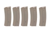 Set of 5 real-cap 30-ball metal magazines Specna Arms Flat Dark Earth