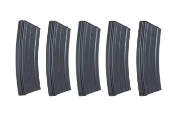 Zestaw 5 sztuk metalowych magazynków low-cap 70 kulek Specna Arms Czarny