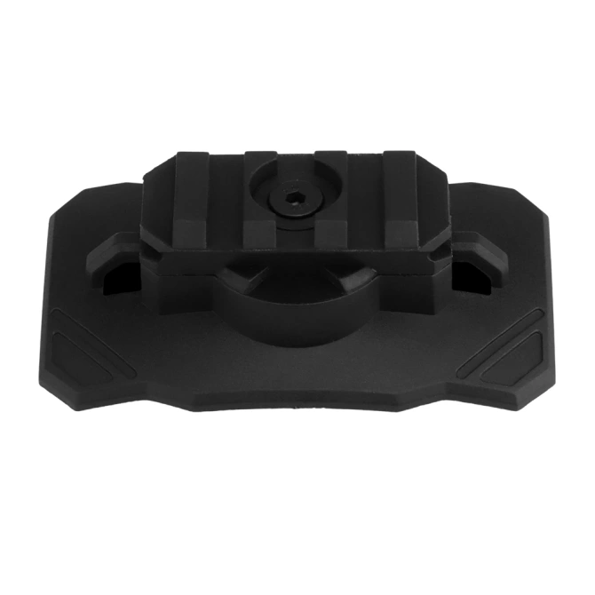 Universal flashlight mount for Wosport helmet Black