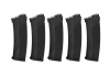 Set of 5 S-Mag Mid-cap magazines for 175 rounds for the J series - Black