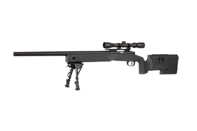 SA-S02 CORE™ Sniper Rifle Replica with Scope and Bipod - Black