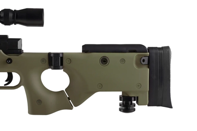 Well MB08D airsoft sniper rifle with scope and bipod Olive