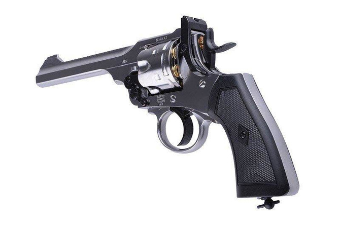 Replika rewolweru Webley MKVI .455 - srebrna