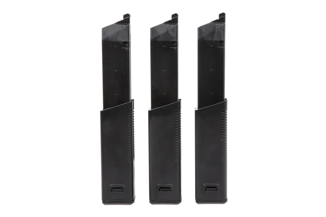 Set of 3 Green Gas Krytac 60-ball magazines for Kriss Vector replicas Black