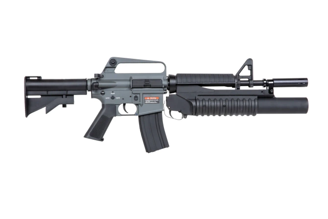 E&C EC-704 Kestrel™ ETU ASG carbine with grenade launcher Grey