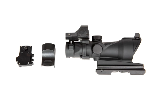 ACOG Style 4x32 Scope Replica with Mini Red Dot Sight - Black