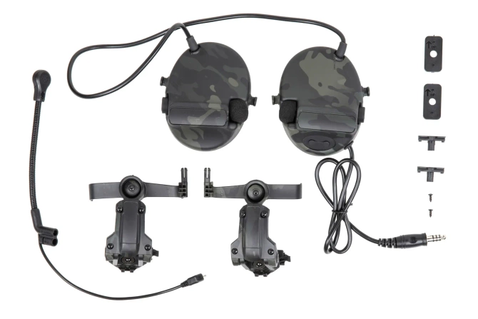 Taktyczny zestaw słuchawkowy Wosport C5 HD-24-A MultiCam Black