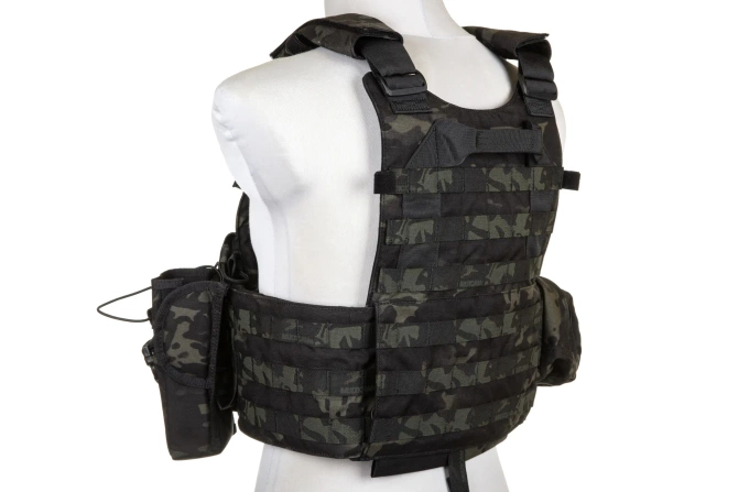 Emerson Gear 6094A Style Plate Carrier Vest with Load Kit Multicam Black