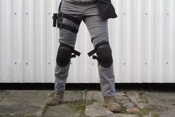 Set of knee protection pads - sand