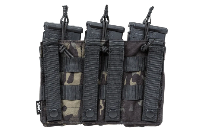 Potrójna ładownica typu Open na magazynki M4/M16 Specna Arms Tactical Multicam Black