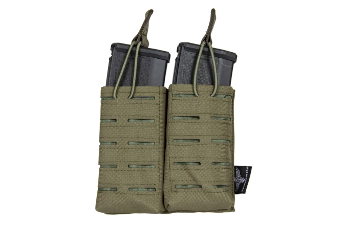 Podwójna ładownica Laser-Cut MOLLE na 2 magazynki typu M4/M16 - Ranger Green