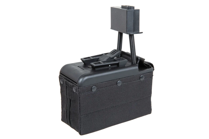 A&K electric box magazine for 2,000 rounds for M249 type replicas Black