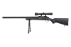 Specna Arms SA-S12 sniper airsoft rifle with scope and bipod Black