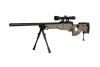 Specna Arms SA-S14 sniper airsoft rifle with scope and bipod Tan