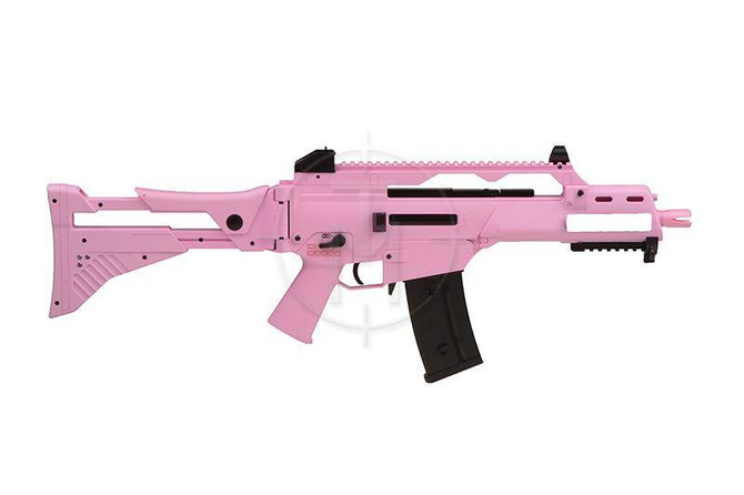 Replika karabinka H&K G36C IDZ F-AEG - różowy