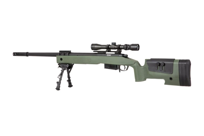 SA-S03 CORE™ High Velocity Sniper Rifle Replica with Scope and Bipod - olive