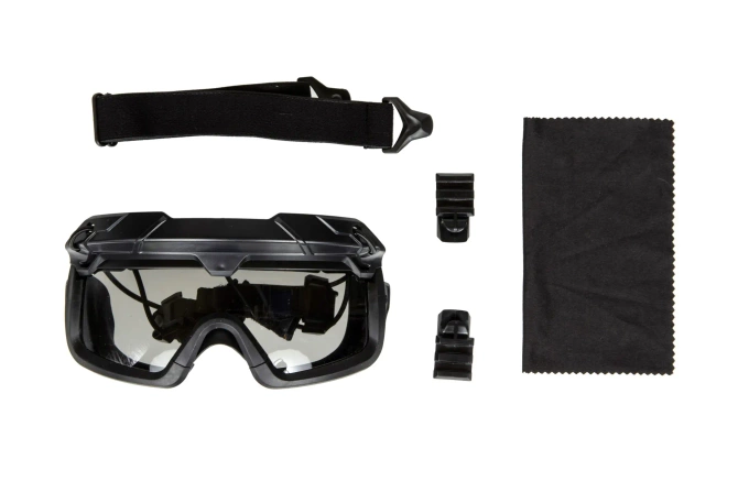 Tactical goggles 2in1 - Black / Tinted