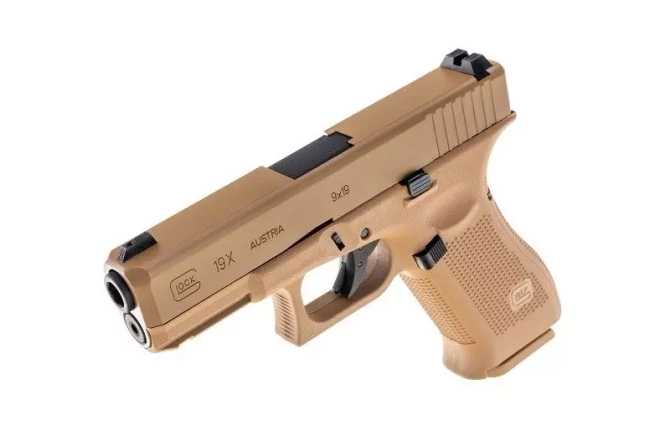 Replika pistoletu GBB Glock 19X Green Gas - coyote