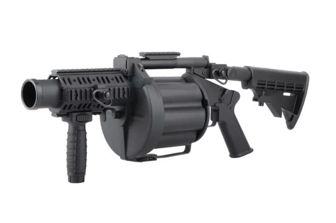 Replica of ICS-190 MGL revolver grenade launcher