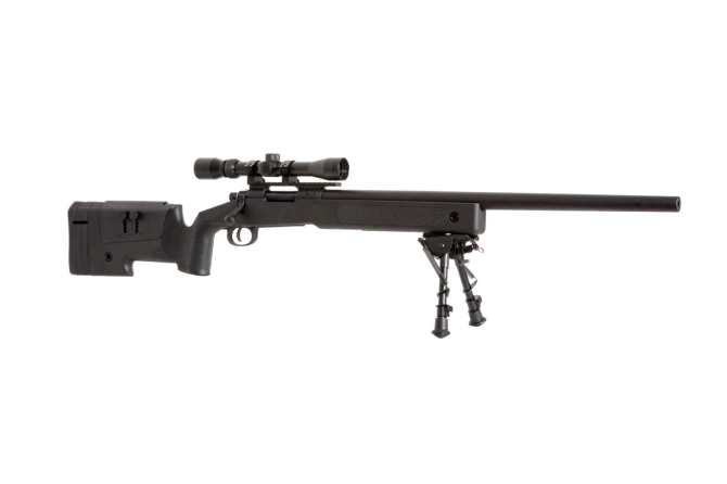 SA-S02 CORE™ Sniper Rifle Replica with Scope and Bipod - Black
