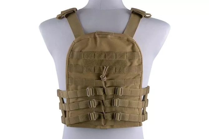 Kamizelka typu plate carrier z odpinanym panelem - tan
