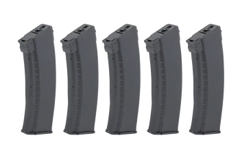Set of 5 Hi-Cap 550-BB magazines Arcturus EMM AK74 "Bakelite" Wheel Black