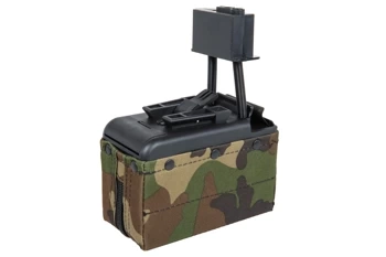 A&amp;K electric box magazine for 2000 BBs for M249 Woodland replicas
