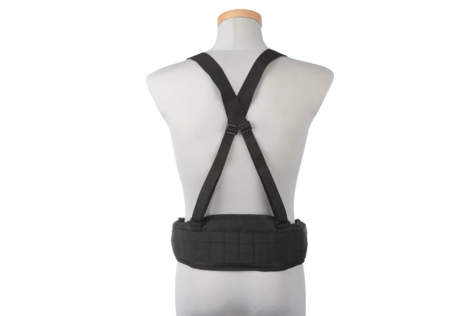 Belt with X type suspenders - black