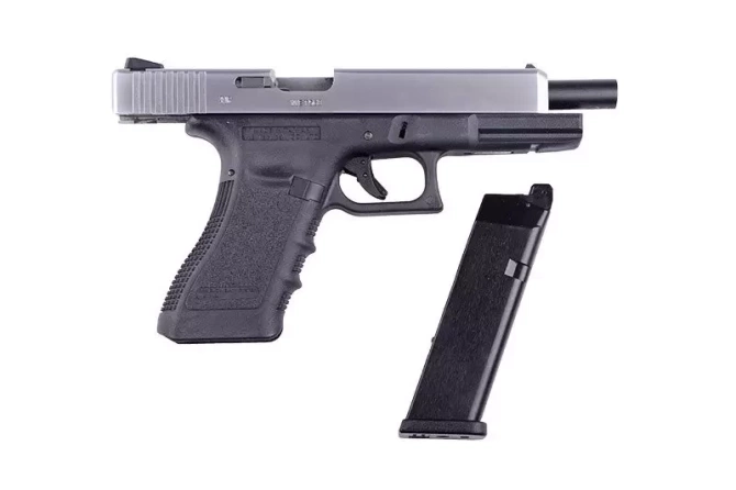 Replika pistoletu gazowego G34 Gen 3 - srebrna