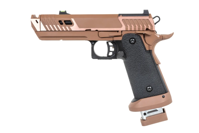 airsoft SRC Sahara Viper DUAL POWER pistol with transport case and CO2 magazine Flat Dark Earth