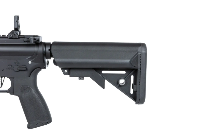 Karabinek ASG Specna Arms M4 RRA SA-E24 HAL ETU™ Czarny z pomarańczowym urządzeniem wylotowym