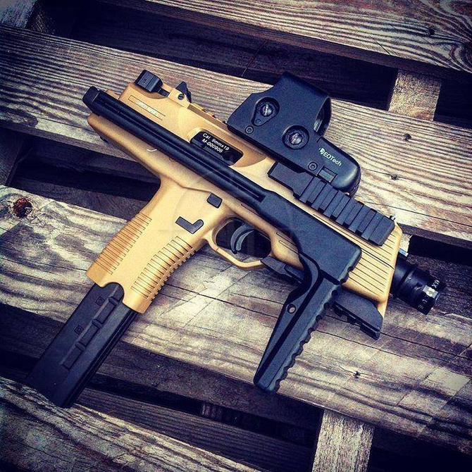 Replika pistoletu maszynowego MP9 A3 - tan - ASG