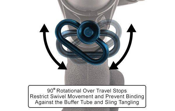 Montaż QD do zawieszenia taktycznego do karabinków AR15 - czarny