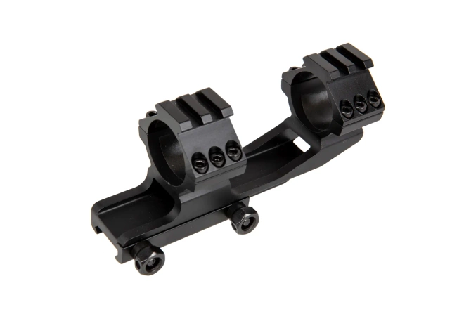 One-piece angled scope mount + upper RIS - Black