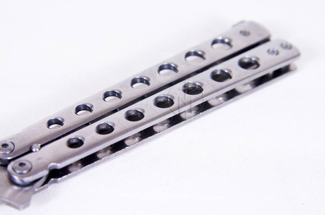 Nóż składany motylek (srebrny) - Columbia