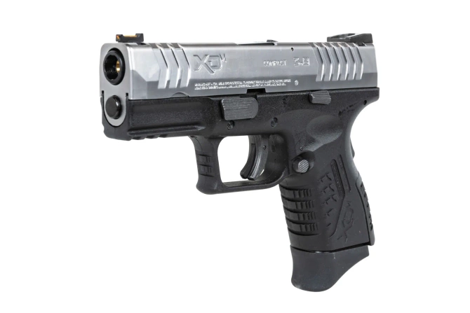 Cybergun x Springfield XDM 3.8" Compact airsoft pistol Black and silver