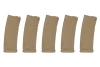 Set of 5 S-Mag Mid-Cap magazines for 125 BBs - tan