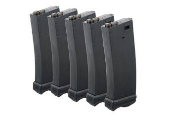 Zestaw 5 magazynków mid-cap 190 kulek do M4/M16