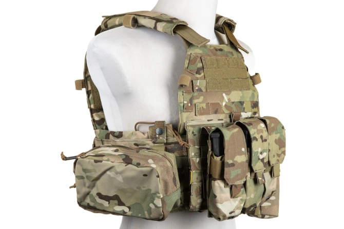 Emerson Gear 6094A Style Plate Carrier waistcoat with loader set Multicam