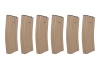 Set of 6 SRC Low-Cap magazines for M4 replicas for 70 rounds TAN