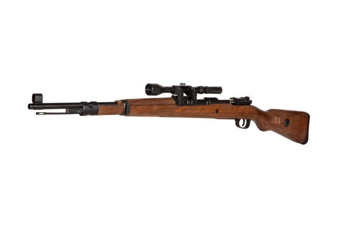 Kar98k spring airsoft rifle - wooden version + scope