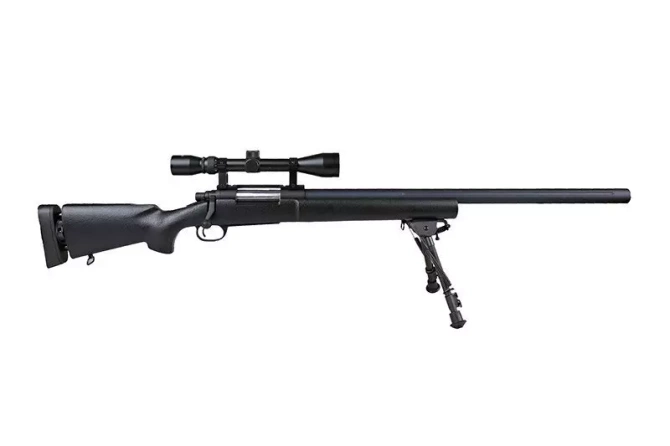SW-04J Army sniper rifle replica (with scope and bipod) - black