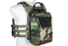 Kamizelka taktyczna Specna Arms Tactical typu Plate Carrier z panelem szturmowym Woodland