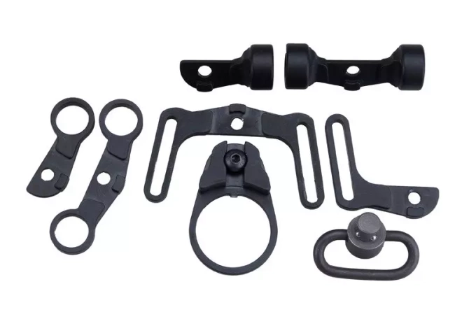 A multifunctional set of tactical sling attachment points